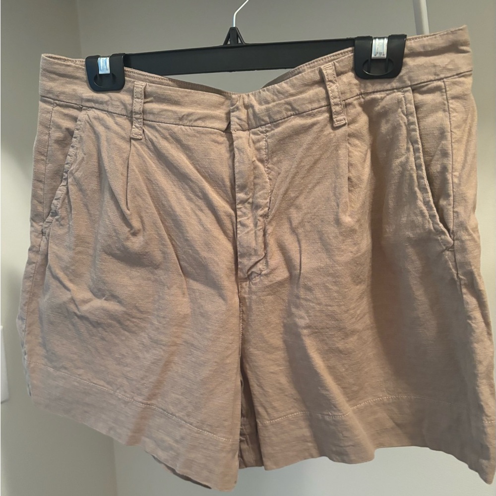 Frank & Eileen Women's Tan linen Shorts